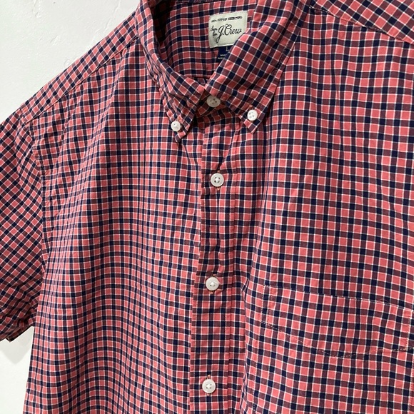 J crew shirt plaid short sleeve button down - Picture 7 of 9
